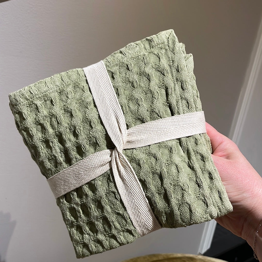 Waffle Dish Cloth/Wash Cloth Set /3