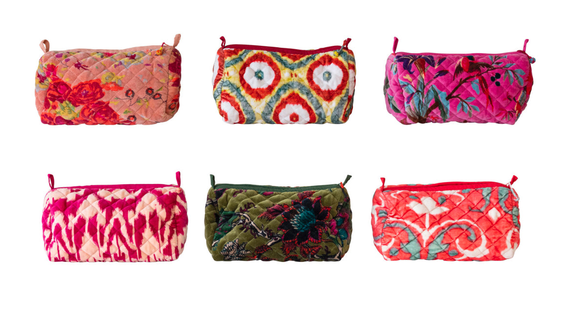 Velvet Zip Pouch/Dopp