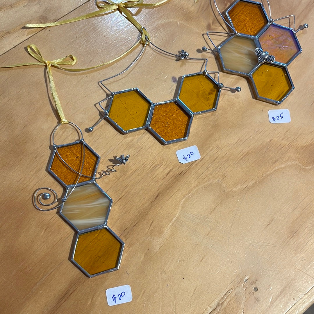 Stained Glass Bees