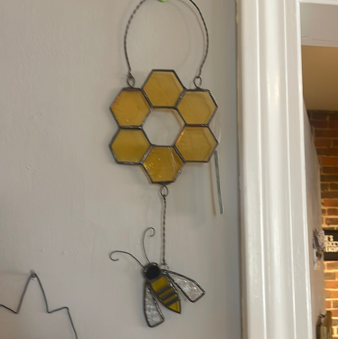 Stained Glass Bees