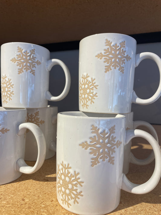 Snowflake Stoneware Mug