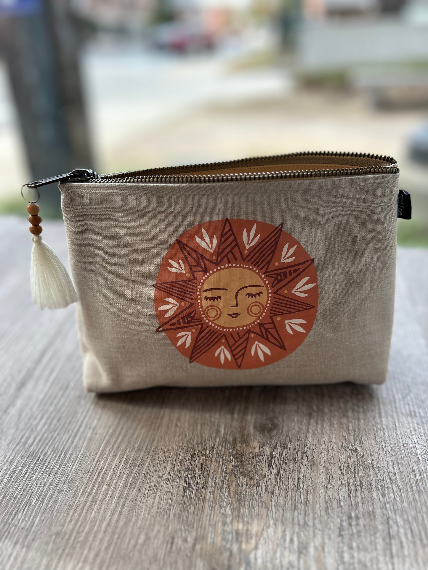 Soleil Linen Cosmetic Bag