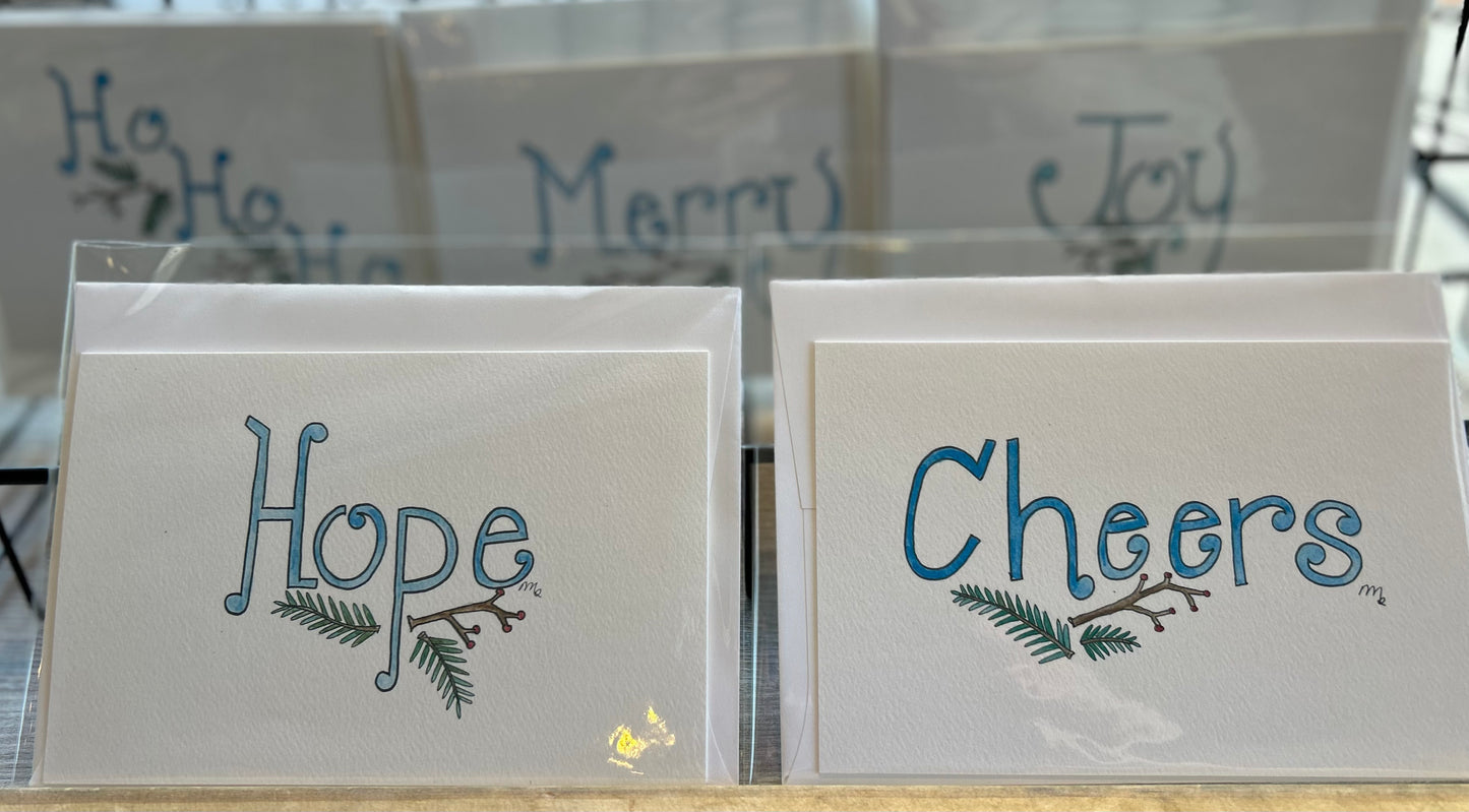 Hand painted Holiday Cards by Michelle Munson