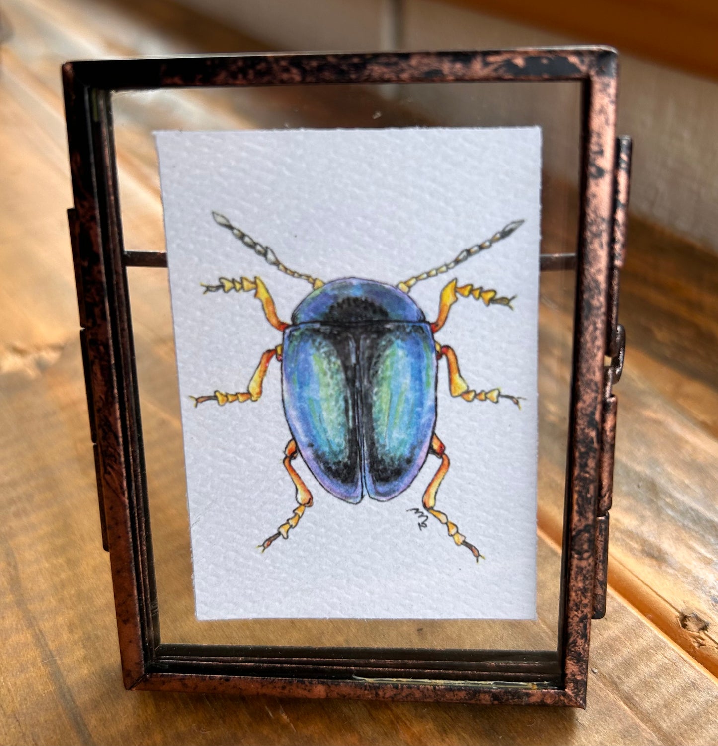 Tiny Framed Beetle Art