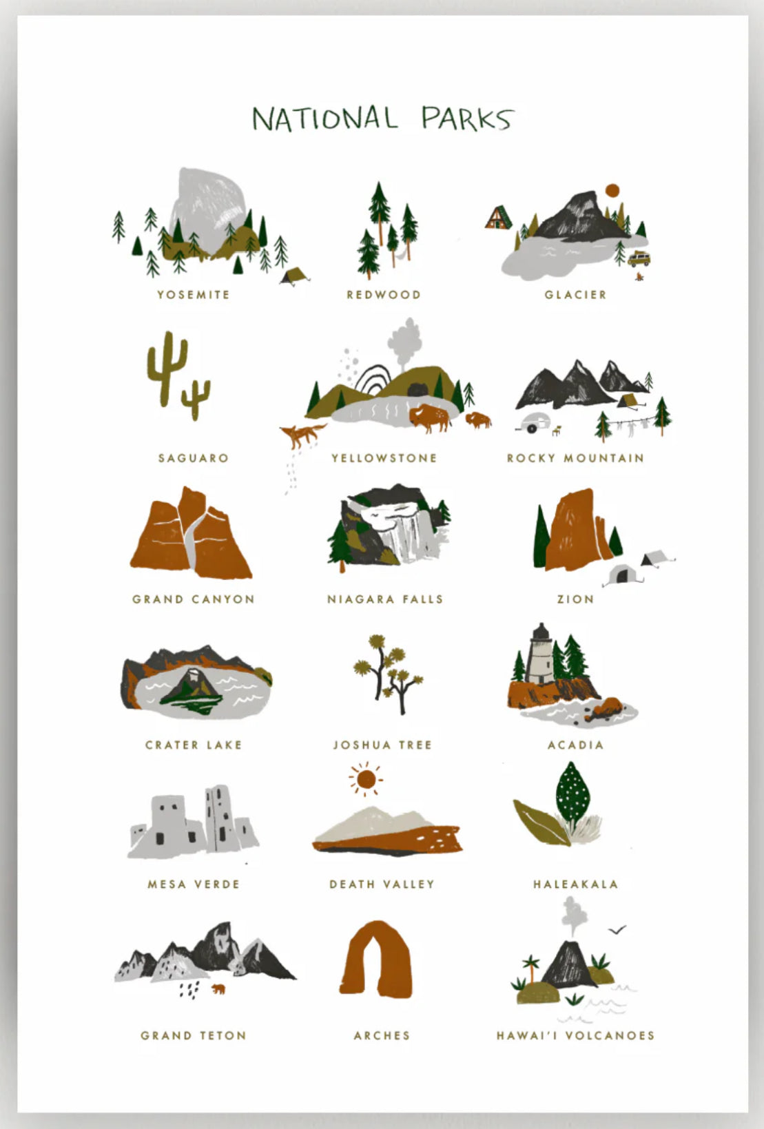 National Parks Print