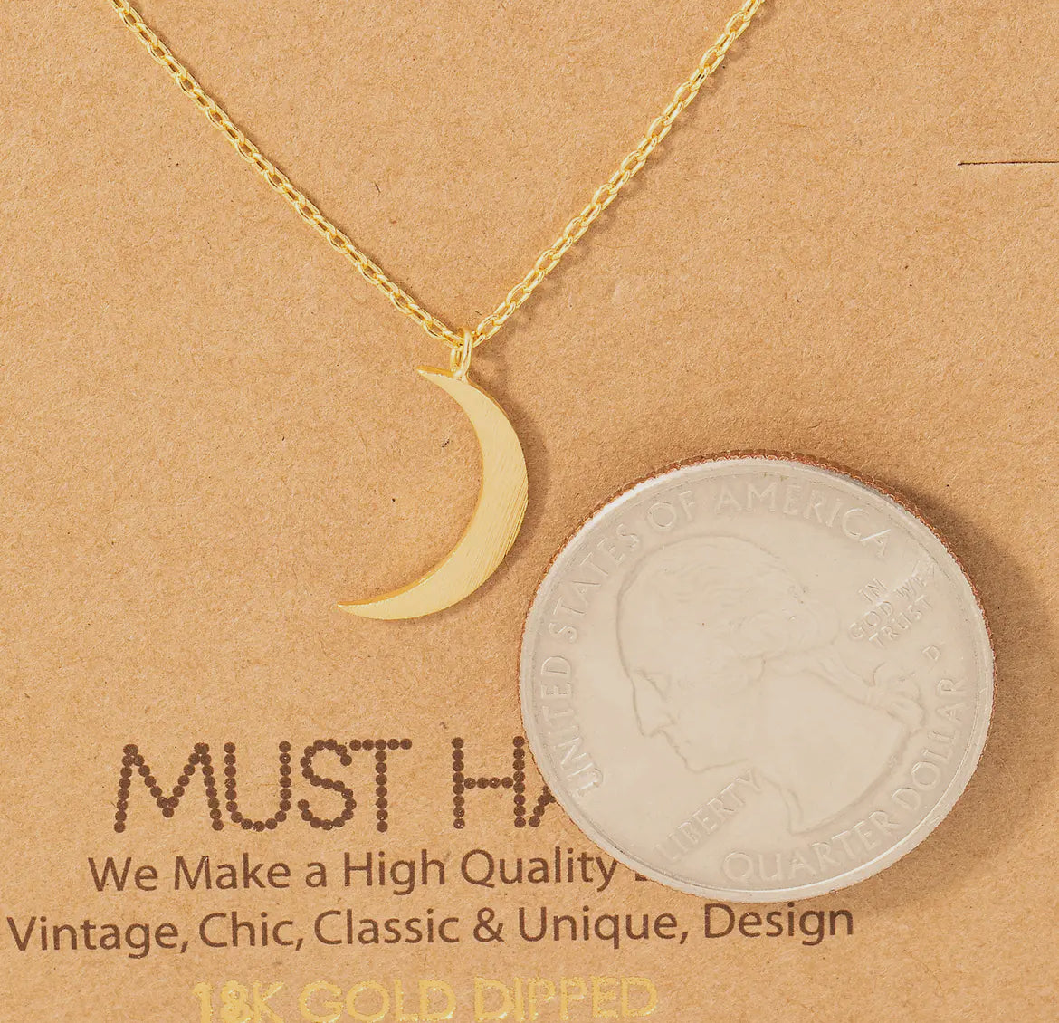 Dainty Crescent Moon Necklace