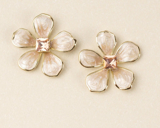 SCOUT Curated Wears Large Enamel Flower Studs