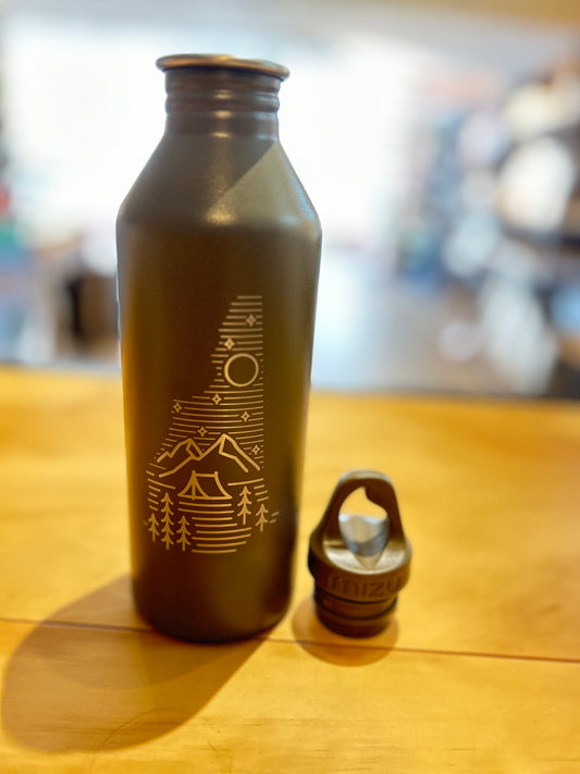 Stainless Steel Camping logo water bottle