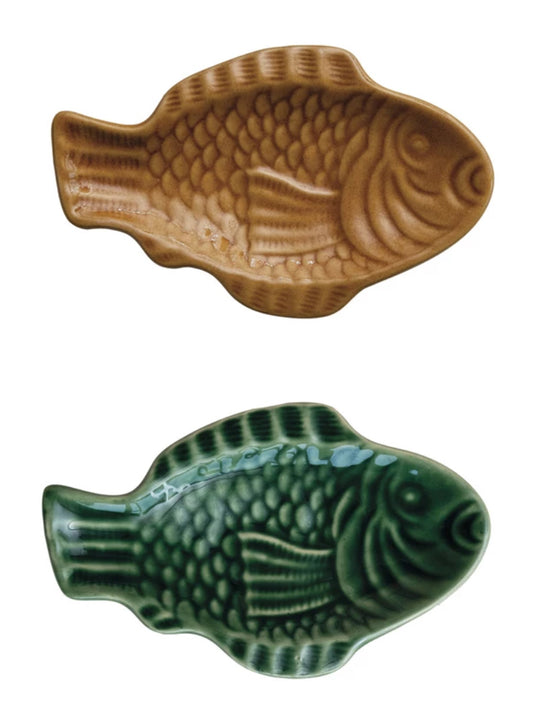 Stoneware Fish Shaped Dish