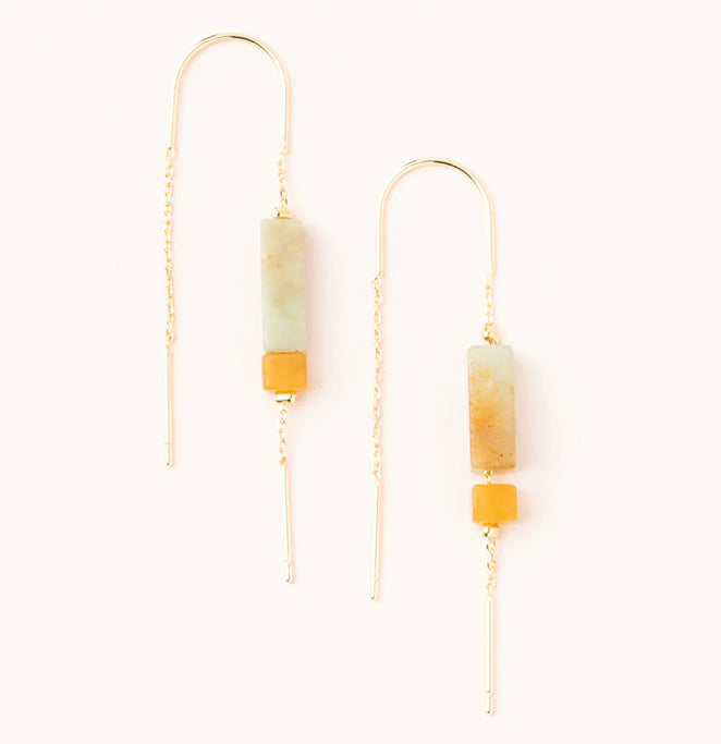 SCOUT Rectangle Stone Thread Earring