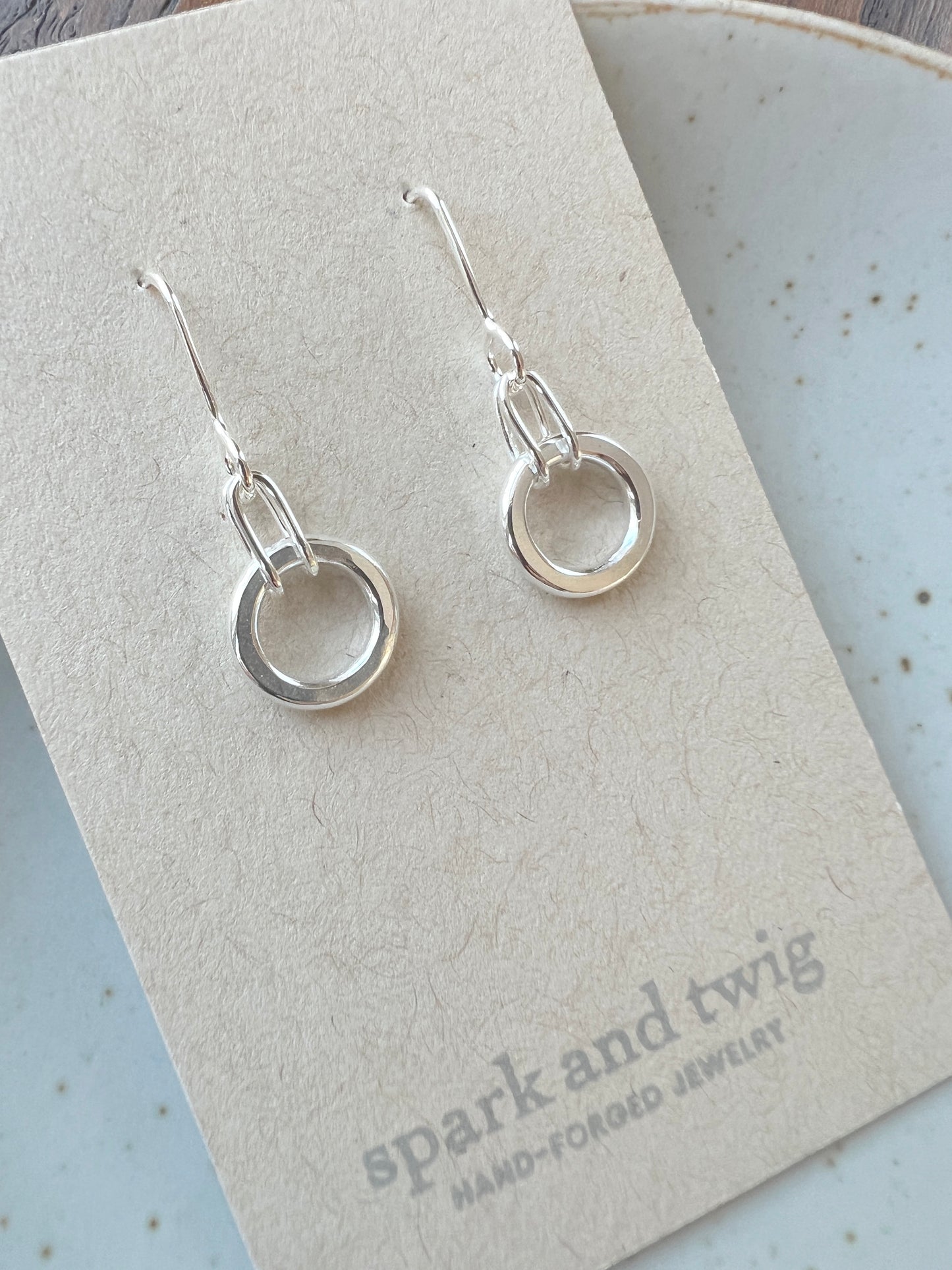 Spark and Twig small sterling circle dangles