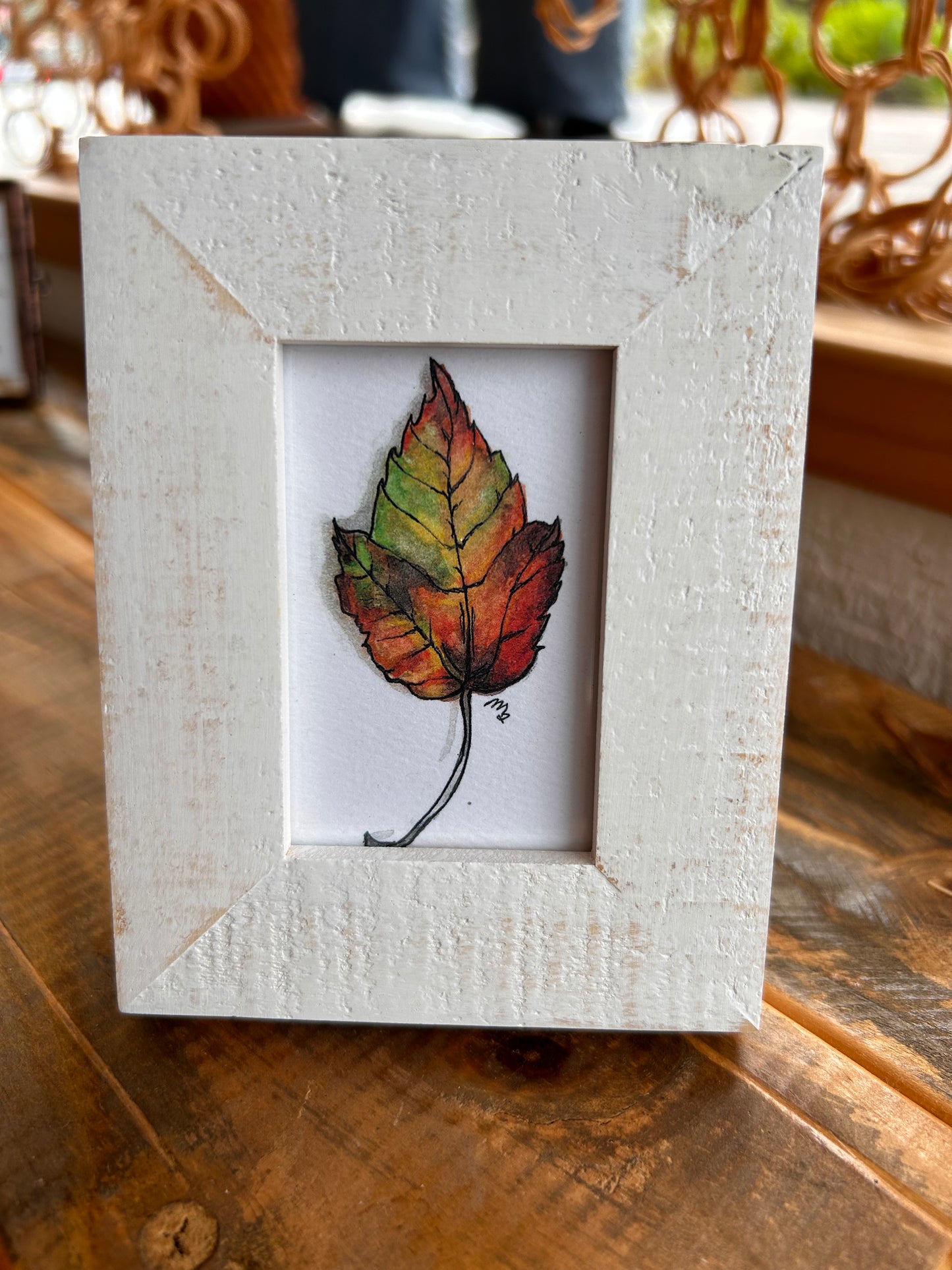 Small Framed Autumn Leaf Art