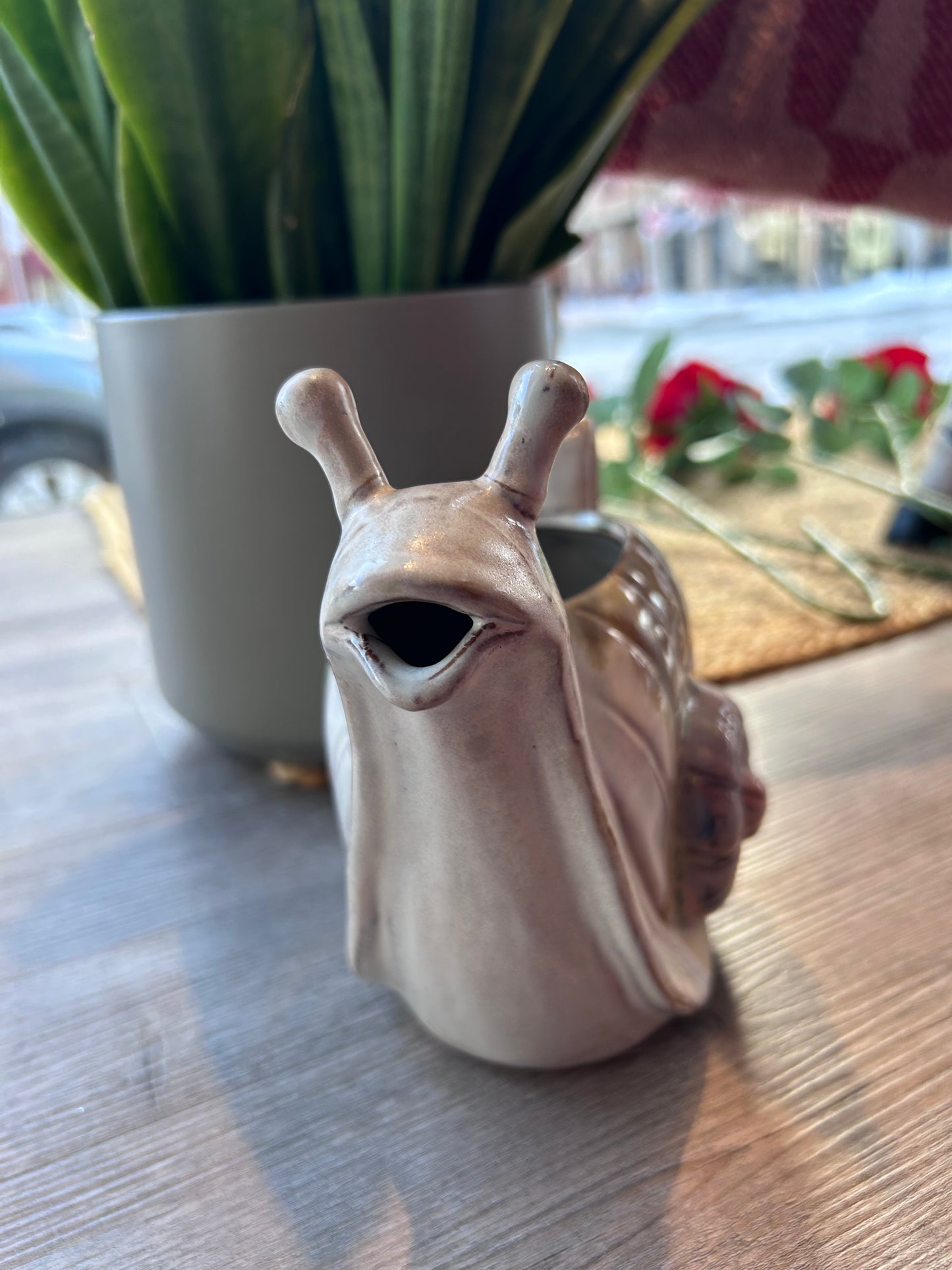 Stoneware Snail Watering Can