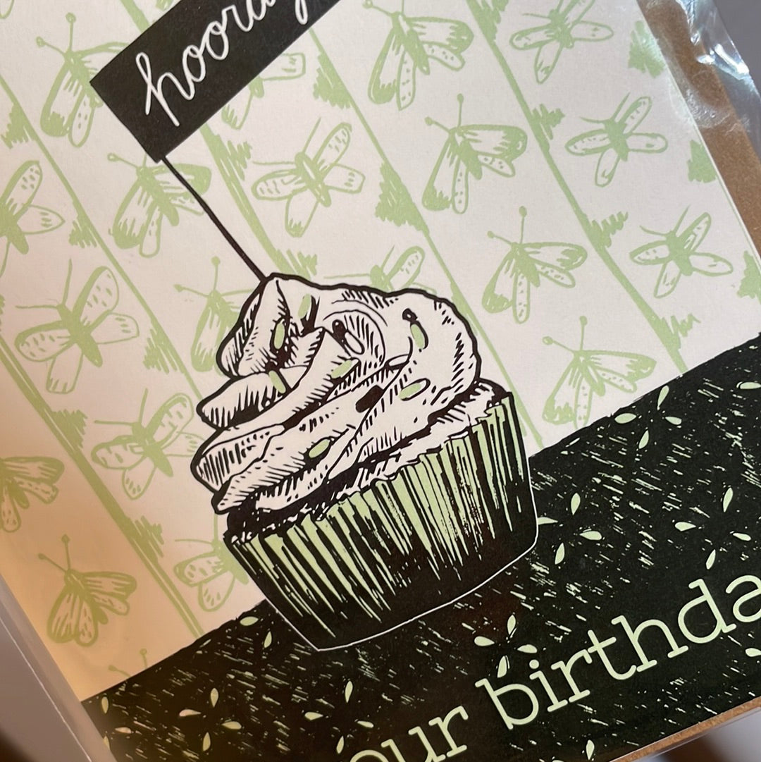 Hooray Cupcake Birthday Card