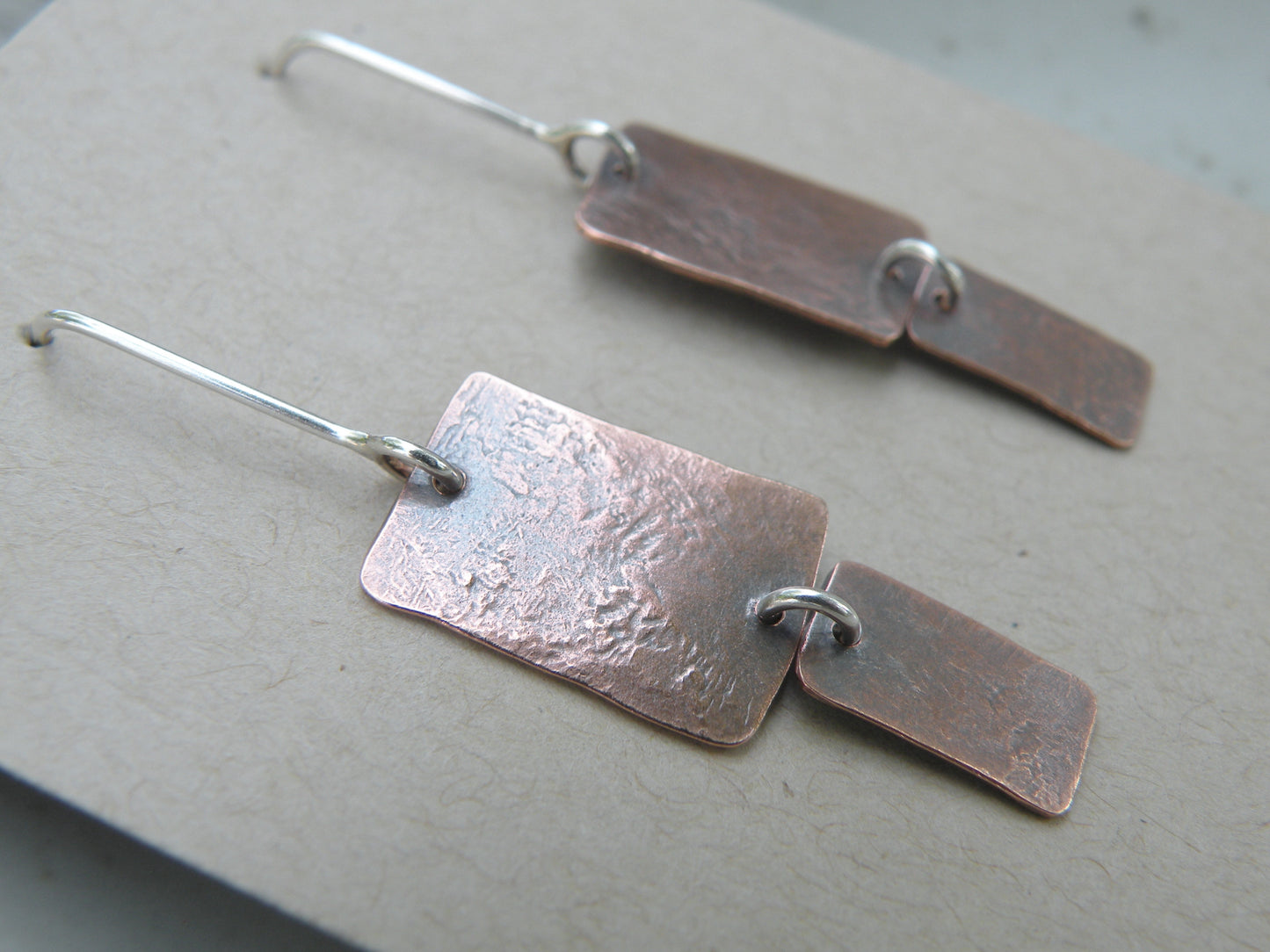 Spark and Twig- Copper Block Dangles