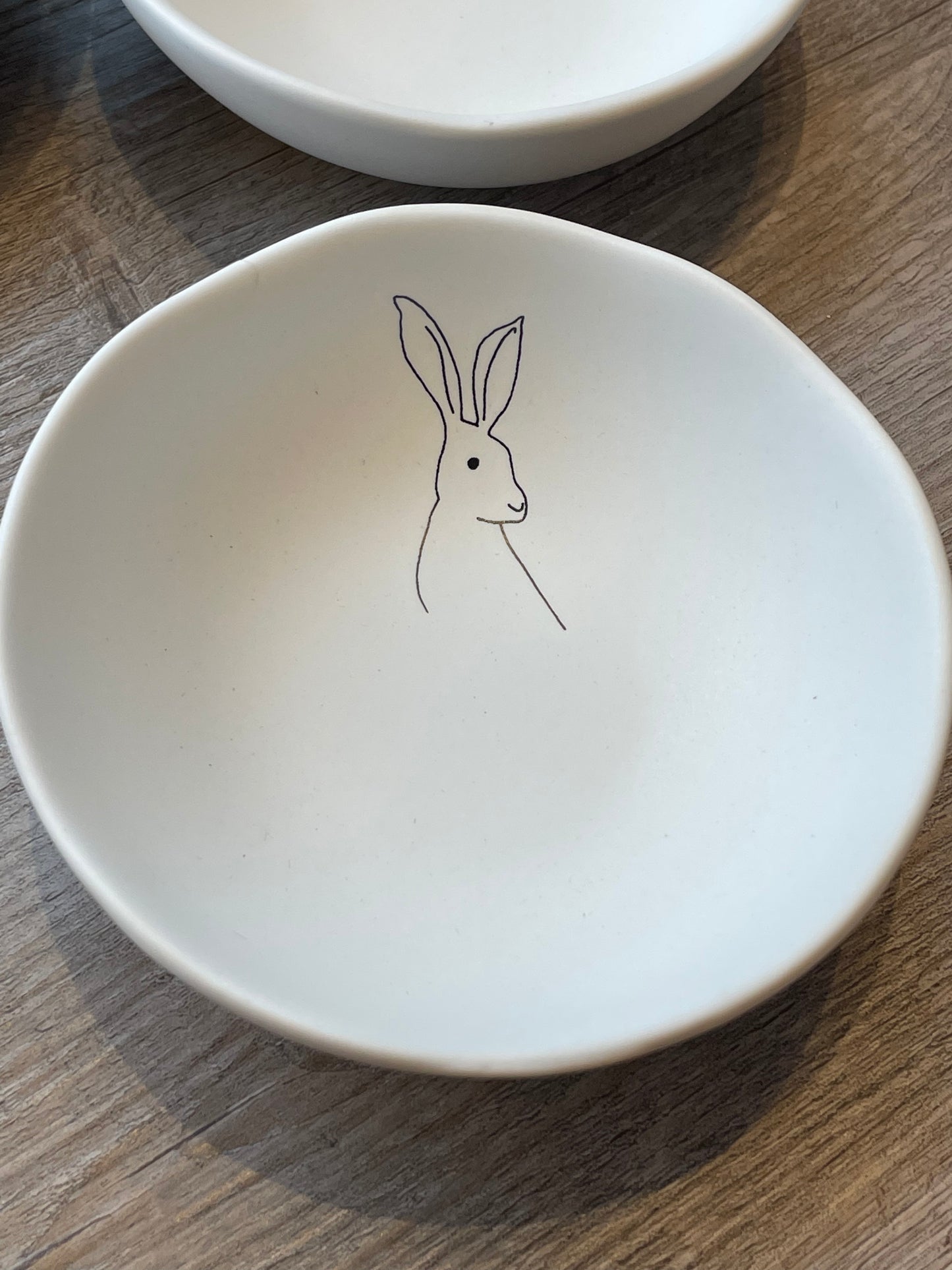 Stoneware Rabbit Dish