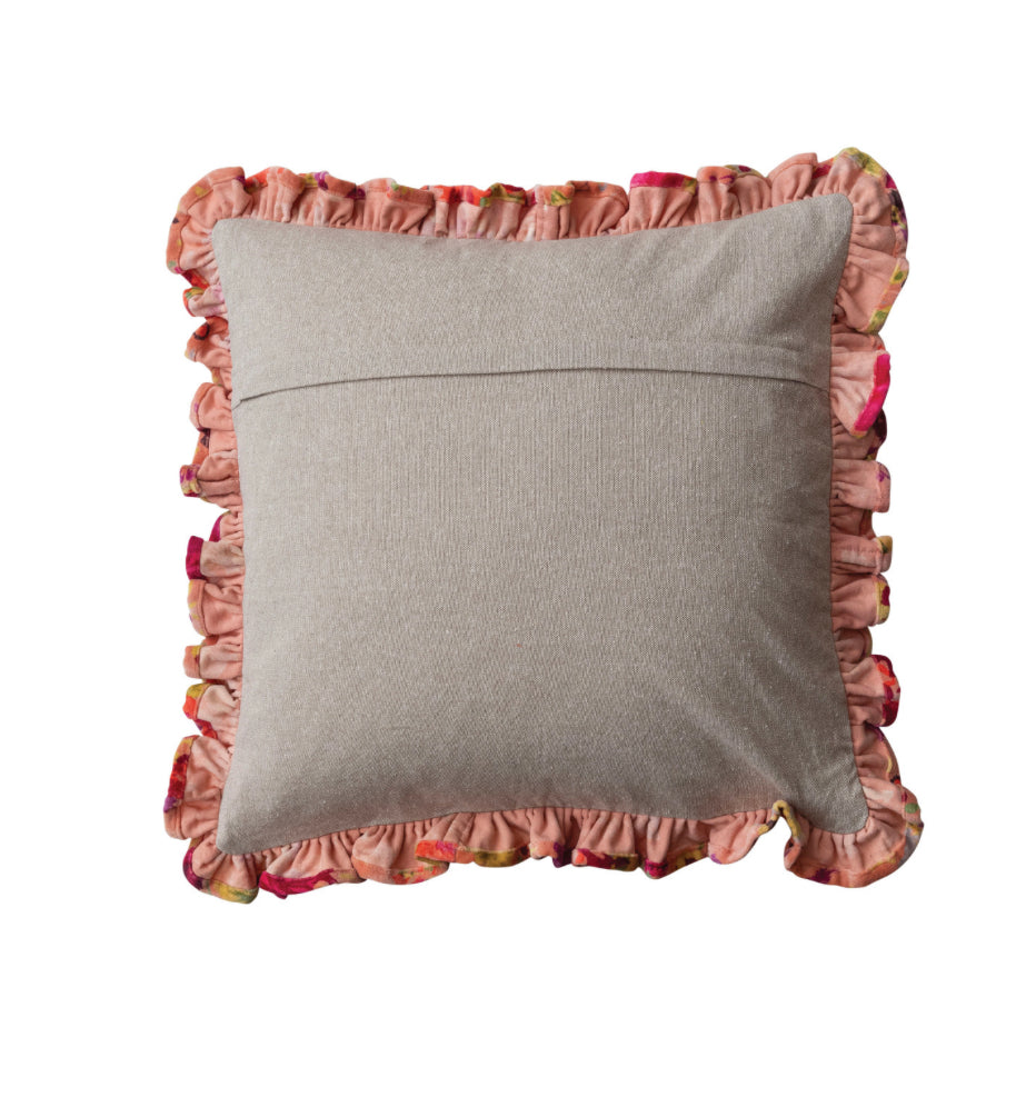 Velvet Floral Pillow