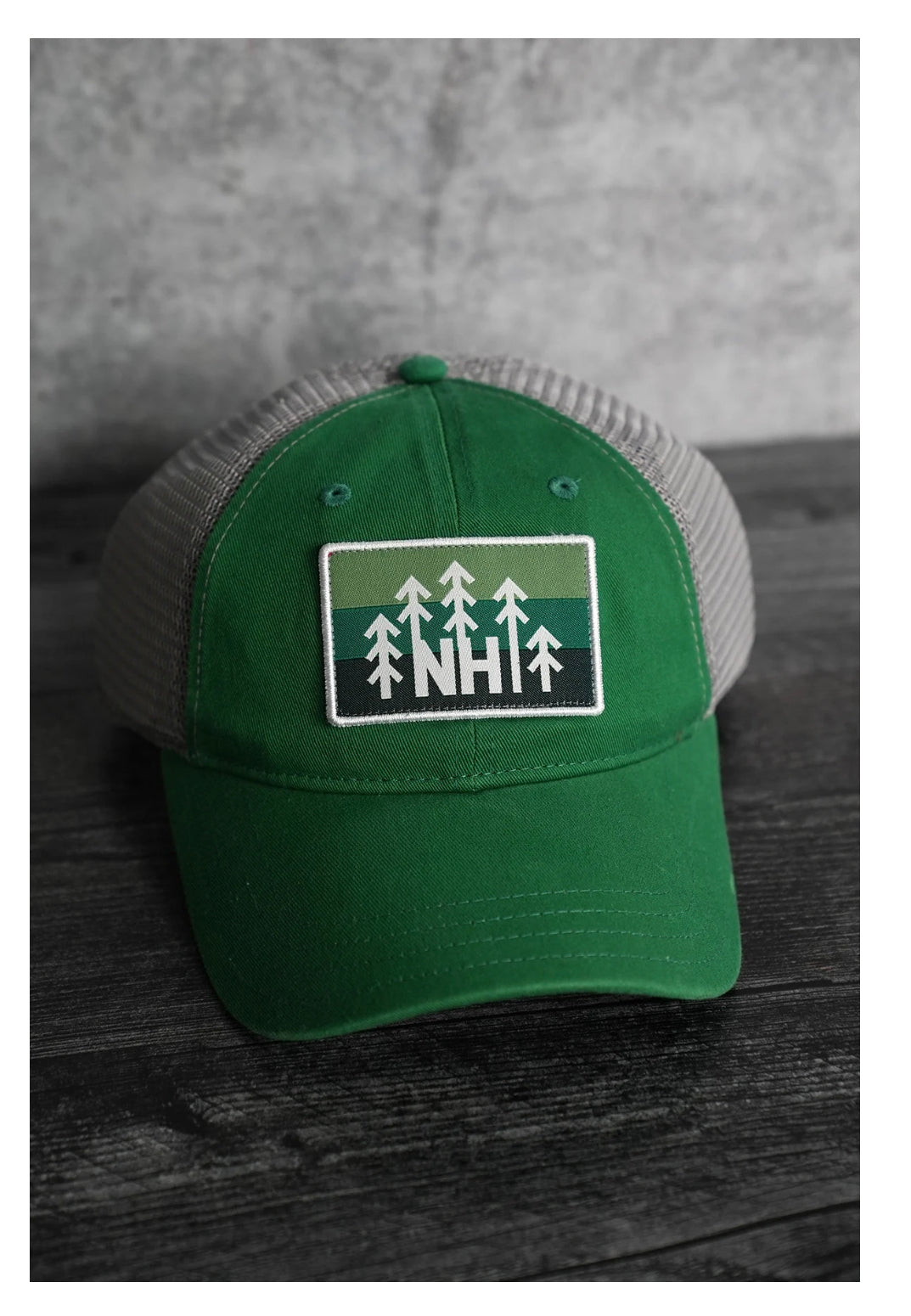 Green NH Tree Logo Trucker Hat