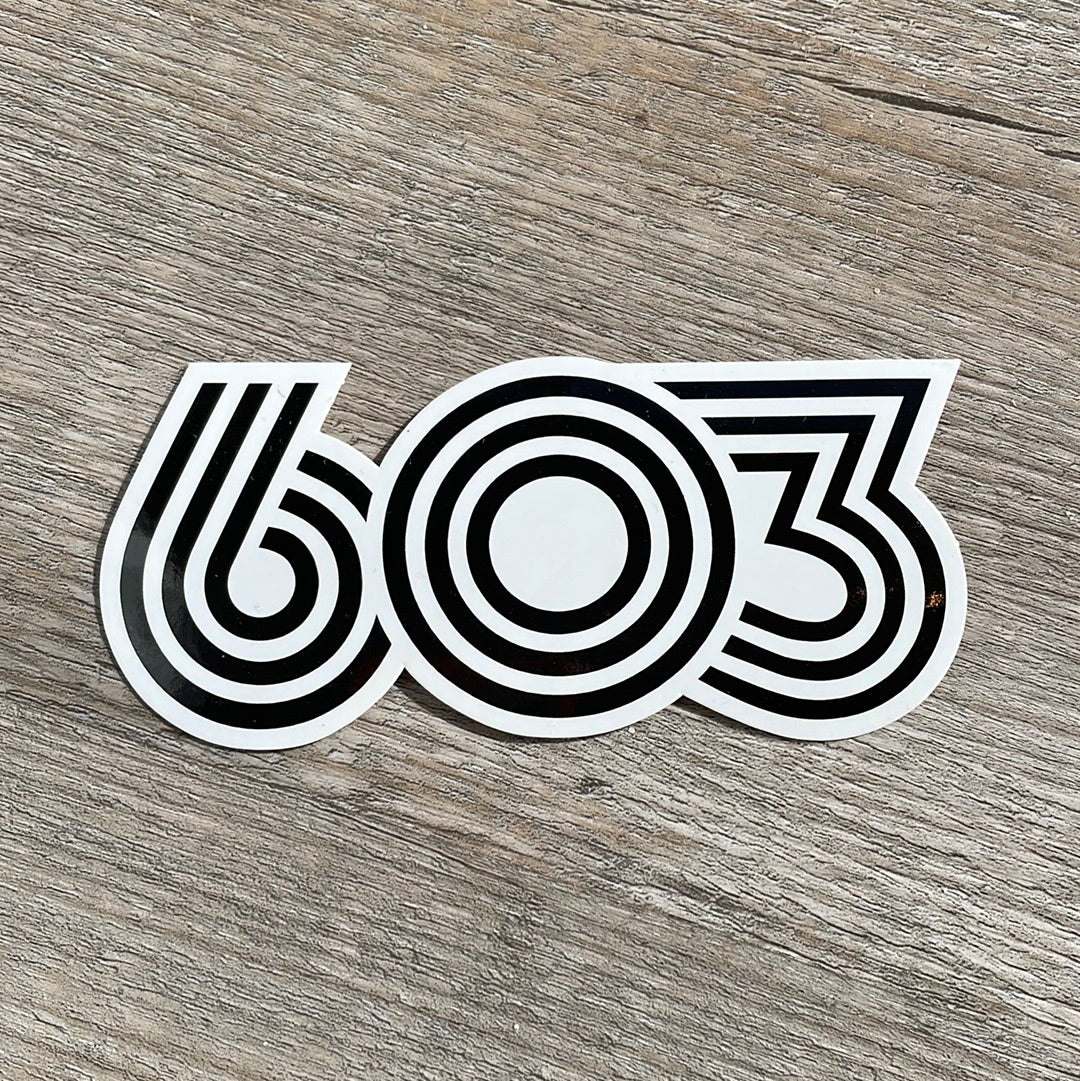 Retro 603 Sticker