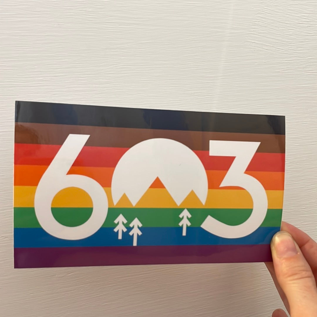 Big 603 Rainbow Sticker