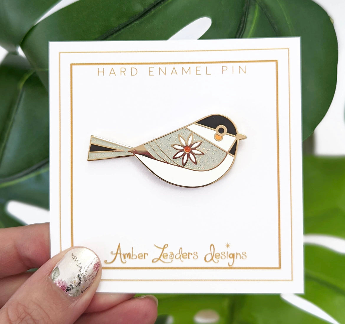 Enameled Pin by Amber Leaders Designs
