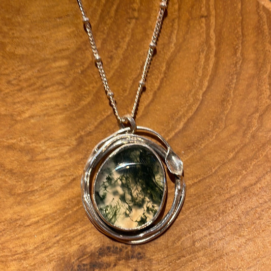 EnRoot Moss Agate Necklace