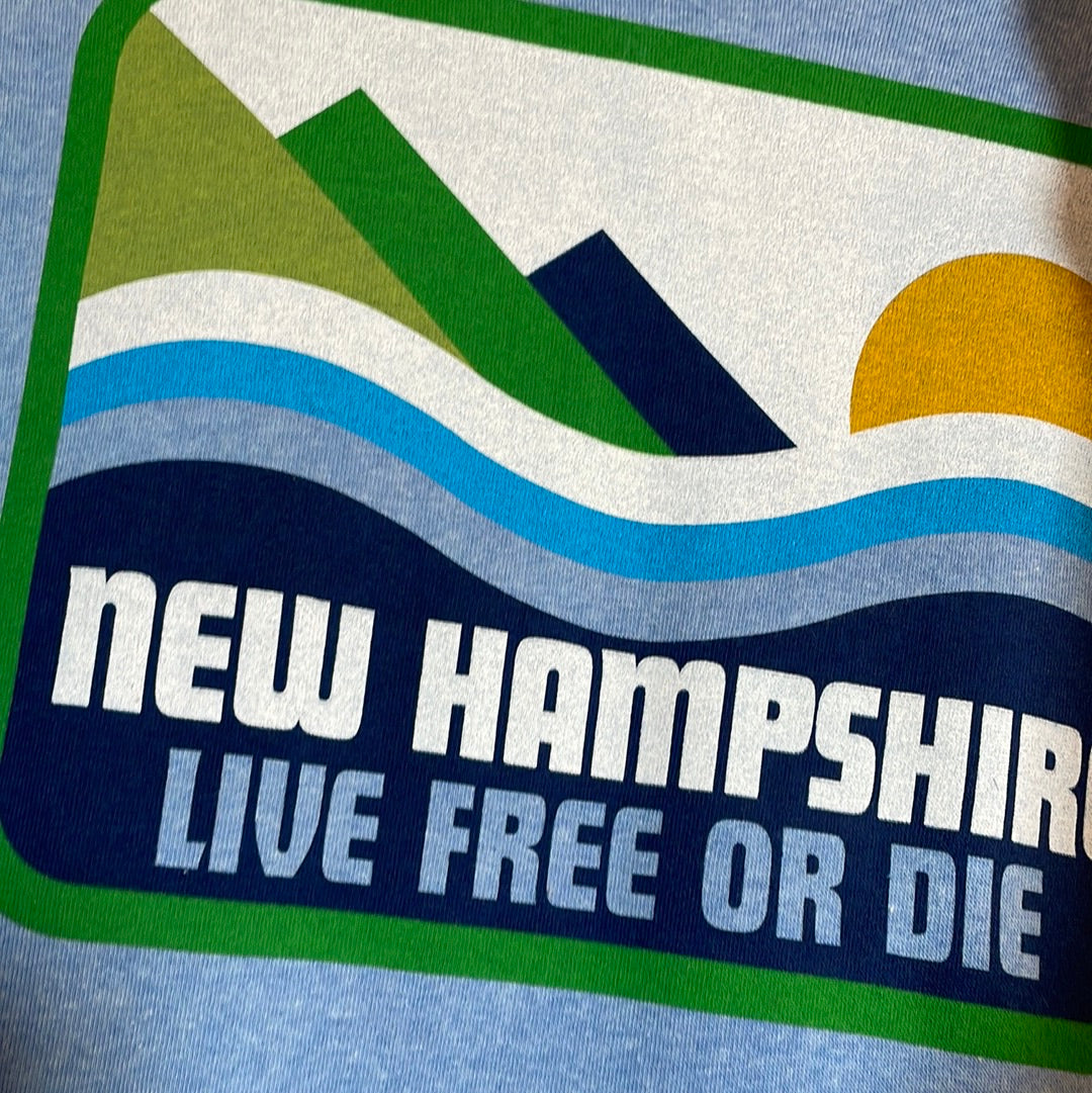 New Hampshire Live Free or Die Hoodie Sunset and Mountains